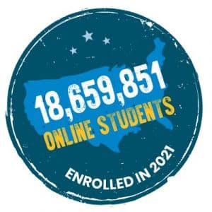 In Fall 2021, 18,659,851 students were enrolled in online learning.